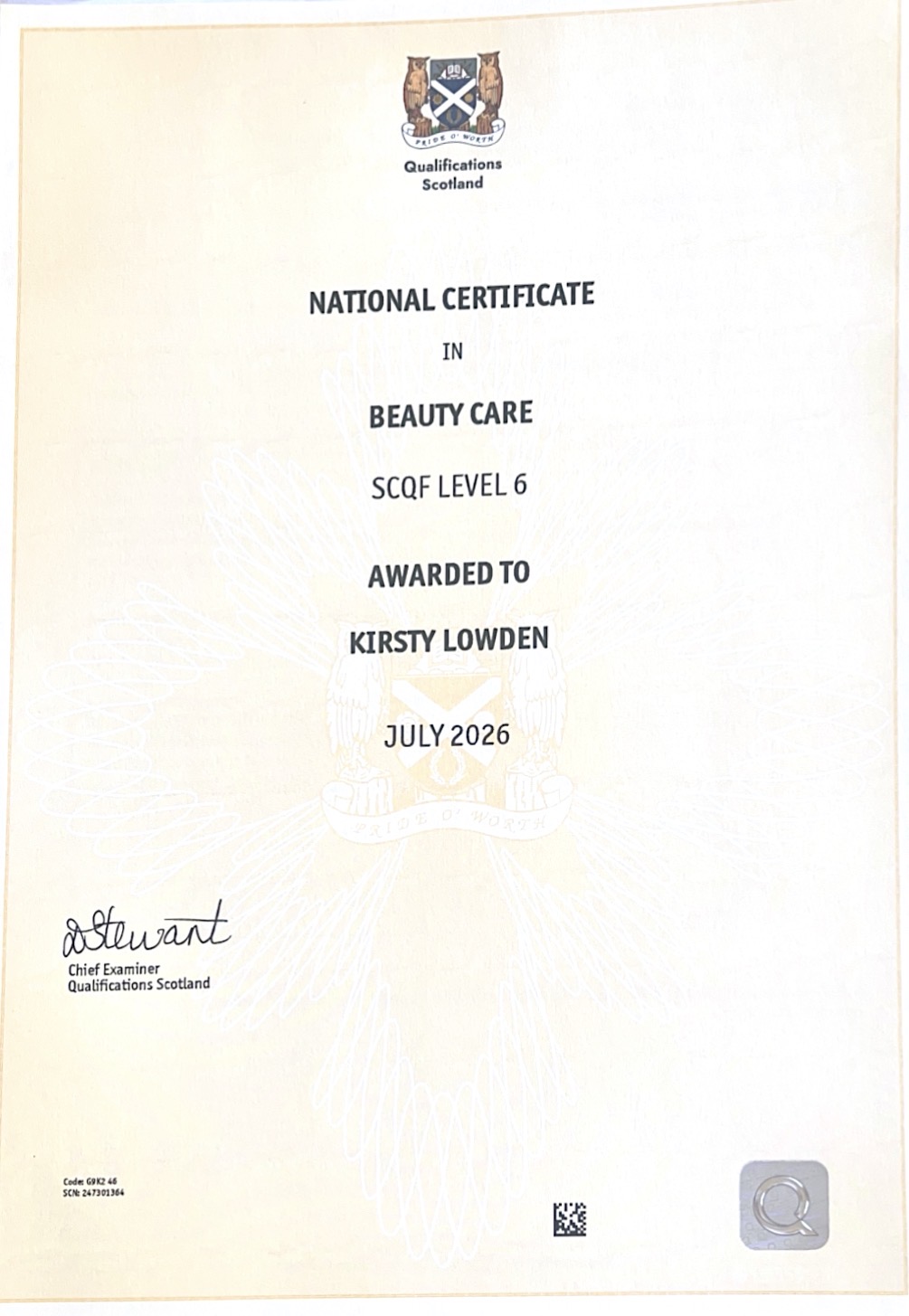 My qualifications 